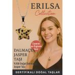 Sertifikalı Yıldız Model Dalmaçya Jasper Doğal Taş Kolye – Enerji Denge Ve Koruma Taşı