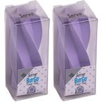 Serve Burgo Silgi Model 5 Pastel Lavanta Tekli Pet 2li paket