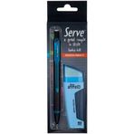 Serve Double Gök Mavisi Fosforlu Kalem+Shake It 0.7 mm Mavi Mekanik Kurşun Kalem