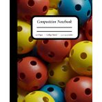 Serve It Up: Colorful Pickleball Pattern Notebook – Multicolored Balls Cover – 7.5" x 9.25", College Ruled, 110 Pages, Matte Finish