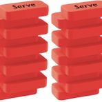 Serve Steps Silgi Fosforlu Kırmızı Tekli Pet 2li paket