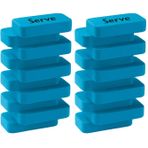 Serve Steps Silgi Fosforlu Mavi Tekli Pet (2 paketi)