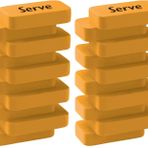 Serve Steps Silgi Pastel Hardal Sarisi Tekli Pet 2li paket