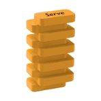 Serve Steps Silgi Pastel Hardal Sarisi Tekli Pet