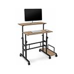 Servet Yükseklik Ayarlı Bilgisayar/laptop Ve Çalışma Masası - Ceviz 80x60 (tekerli Ve Kasalıklı)