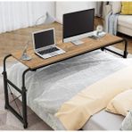 servetavcı Genişlik ve Yükseklik Ayarlı Çift Kişilik Yatak Çalışma Masası - Atlantik Çam (Tekerli) - 140 x 40 cm