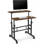 servetavcı Kayra Yükseklik Ayarlı Bilgisayar Laptop ve Çalışma Masası Ceviz 80 x 60 cm - 80x60