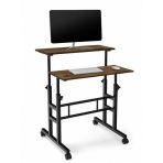 Servetavcı Yükseklik Ayarlı Bilgisayar/Laptop Ve Çalışma Masası - Ceviz (Tekerli) 70X60