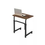 Servetavcı Yükseklik Ayarlı Laptop Sehpası Ve Çalışma Masası -Ceviz (Tekerli) 60X40 Oval Kenar