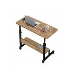 Servetavcı Yükseklik Ayarlı Raflı Çalışma Masası - Ceviz (Tekerli) 80X40