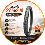 Servis 2.75X2,10 Tt Bisiklet Dış Lastik 27.5 İnç İçin Uygundur (Bravo) Bisiklet Lastiği (İç Lastik Gerektirir)