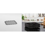 Servis Sunum Seti Nihale+Ekmeklik Paslanmaz Metal Mat Siyah 2'li Mutfak ve Sofra Seti