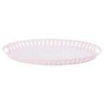 Servis-sunum Tepsi Ikea 52x39 Cm Tozpembe Renk Meridyendukkan Yuvarlak Tepsi Çelik
