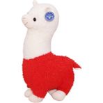 Servisi Alpaka Peluş Oyuncak, Kuzu Bebek, Uyku Arkadaşı, Oyuncak Bebek, Yastık, Doğum Günü Hediyesi (Yurt Dışından) - Beyaz - Kırmızı