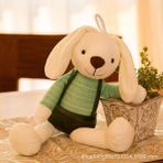 Servisi Sevimli Şeker Tavşan Bebek Bez Bebek Tavşan Peluş Oyuncak Yatıştırıcı Tavşan Yastık (Yurt Dışından) - Yeşil