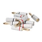 SES Muz Tapası Altın Kaplama Çift Vidalı Slover Ev Sineması Için Hoparlör Bağlantısı, Hoparlör Kabloları Için 10 PCS AV ALICI AMPLİFİCİ SÜRÜR SES SİSTEMLERİ Uygulanabilir