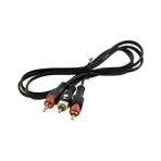 Ses Sistemi Kablosu 2 Rca Erkek + 3.5 mm Erkek 1.5 Metre Kablo