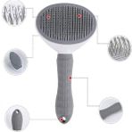 SesaShop Otomatik Temizlenen Tuşlu Evcil Hayvan Tarağı Fırçası Kedi Hassas Deri İçin Kolay Kullanım