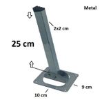 Sese EA378 25 cm Metal Yer Sofrası Ayağı