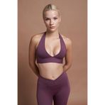 SESEH IVY Ön Büzgülü Mürdüm Seamless Scrunch Toparlayıcı Kadın Spor Tayt