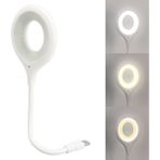 Sesle Kontrol 3 Renk Işık Modlu Akrobat USB LED Kitap Okuma Işığı, USB Gece Işığı Lambası, 24 Led, Sesle Kontrol Masası Işığı