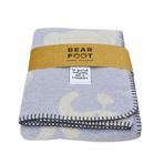 Sesli Bear Foot Pamuk Bebek Battaniyesi Mavi 100*75