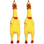Sesli Öten Horoz Çocuk Ve Köpek Kedi için Öten Sesli Horoz Tavuk Oyuncağı 30 Cm Shrilling Chicken
