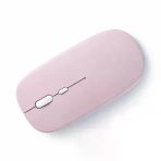 Sessiz Kablosuz Mouse Bluetooth Usb Dongle Destekli Şarjlı Ofis Ve Ev Kullanımı İçin İdeal Pembe