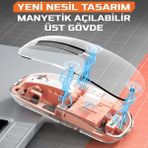 Sessiz Kablosuz Wireless Magic Mouse, Dpi 2400, Şarj Edilebilir, 2.4ghz+Bt 5.0, Meimouse - Pembe