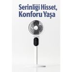 Sessiz LED Ekranlı 3 Kademe Ayarlanabilir Vantilatör Yaz Serinliğini Hissedin - Beyaz