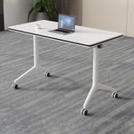 Sessiz Tekerlekli Katlanır Konferans Masası, Ofis, Toplantı Odası, Sınıf için Su Geçirmez Açılır Üst Eğitim Masası - Taşınabilir 140 cm x 59 cm x 73 cm (Renk: A)