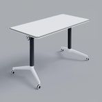 Sessiz Tekerlekli Katlanır Konferans Masası, Üstü Açılır Eğitim Masası, Ofis, Sınıf, Seminer için Su Geçirmez ve Taşınabilir Toplantı Masası - 47"x15.7" x 29.3" (Renk B)