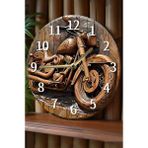 Sessiz Yuvarlak Ahşap Duvar Saati, Kuvars Hareketli 3D Görünümlü 2d Saat SDW131 - 33 x 33 cm