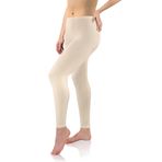 Sesto Senso Kadın Tayt Uzun Viskon Kızlar Renkli Pantolon Spor Fitness Yoga, bej, XL