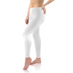 Sesto Senso Kadın Tayt Uzun Viskon Kızlar Renkli Pantolon Spor Fitness Yoga, beyaz, S