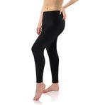 Sesto Senso Kadın Tayt Uzun Viskon Kızlar Renkli Pantolon Spor Fitness Yoga, siyah, S