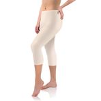 Sesto Senso Kadın Tayt Uzunluğu 3/4 Viskon Kızlar Renkli Pantolon Spor Fitness Yoga, bej, S