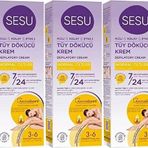 Sesu 3x100 ml Normal Ciltler Tüy Dökücü Krem