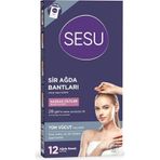 Sesu Hassas Ciltler için Sir Ağda Bantdı 12'li
