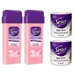Sesu Roll-On Kartuş Ağda Hassas Ciltler 2X100Ml + Sesu Ağda Bezi 2X10 Metre
