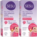 Sesu Sensitive Hassas Ciltler 2x40 ml Tüy Dökücü Krem
