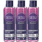 Sesu Shimmering Body Oil 3x150 ml Simli Cilt Bakım Yağı