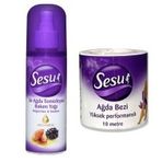 Sesu Sir Ağda Temizleyici Bakım Yağı Böğürtlen & Badem 150Ml + Ağda Bezi 10Mt