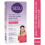 Sesu Yüz İçin 20'li Sir Ağda Bandı - Hassas Ciltler İçin Özel Formül, Kısa Tüylerde Etkili ve Pratik Kullanım