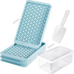 Set 3 Mini Buz Küpü Tepsisi 104 Delik Yuvarlak Buz Topu Kalıpları Kapaklı Silikon Buz Küpü Makinesi Viski Için Bpa Ücretsiz Yeniden Kullanılabilir Mutfak Gadget (Yurt Dışından) - Renkli