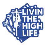 Set 3 Parça Livin the High Life Sticker Elektrikli Çıkartmalar Elektrikçi Hediye Yan Hakem Baret Mavi Yaka Su Geçirmez Kalıp Kesim Vinil 2 İnç Çıkartma Su Şişesi Dizüstü Bilgisayar Telefonu için