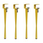Set 4 adet masa için kelepçeli metal ayak, ayarlanabilir, F şeklinde, yemek odası mobilyası için, siyah, 45 cm (20,5 inç)