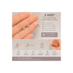 Set 925 Ayar Gümüş 2 ADET '' ÇİÇEK '' Burun Piercing Hızma (Çap 6 mm - Bar Uzunluğu :8 mm )