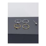 Set 925 Ayar Gümüş(5 ADET)Halka Hızma Seti(Toplu Altın Kap.-Toplu Halka-Altın Kap.Halka-Halka+2,5mm Top)