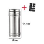 Set-D Paslanmaz Çelik Baharat Potu Stash Kavanoz Saklama Kutusu, Baharat Şişeleri ve Şişe-F-Kavanoz Kutuları Için Kapaklı Kavanozlar Kapaklı Cam Bambu (Yurt Dışından) - Pepper Shakers - Renkli